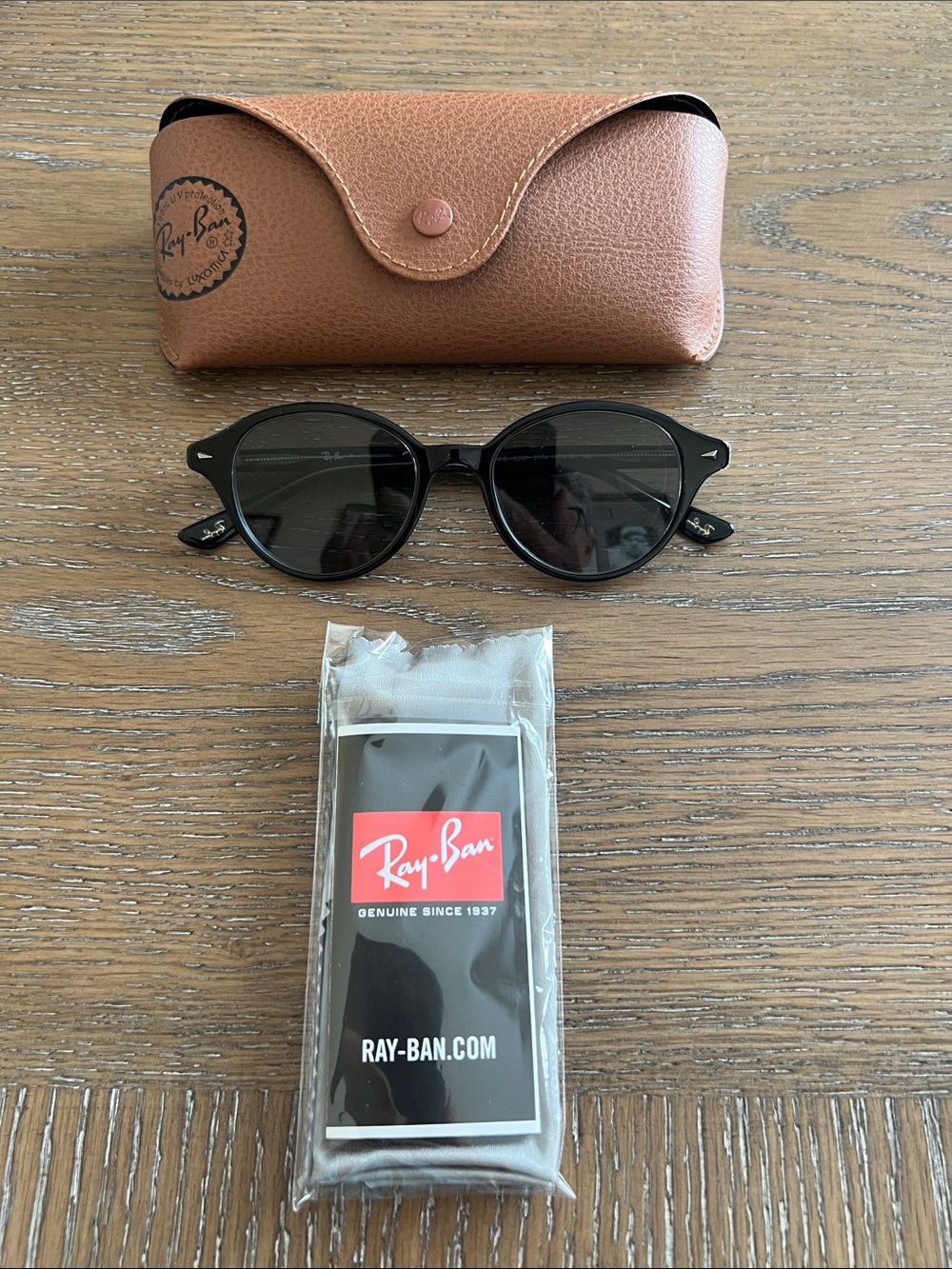Ray-Ban‎ Classic Black Round Prescription Eyeglasses with Case